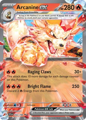 Arcanine ex - 032/198 - Ultra Rare - Scarlet & Violet